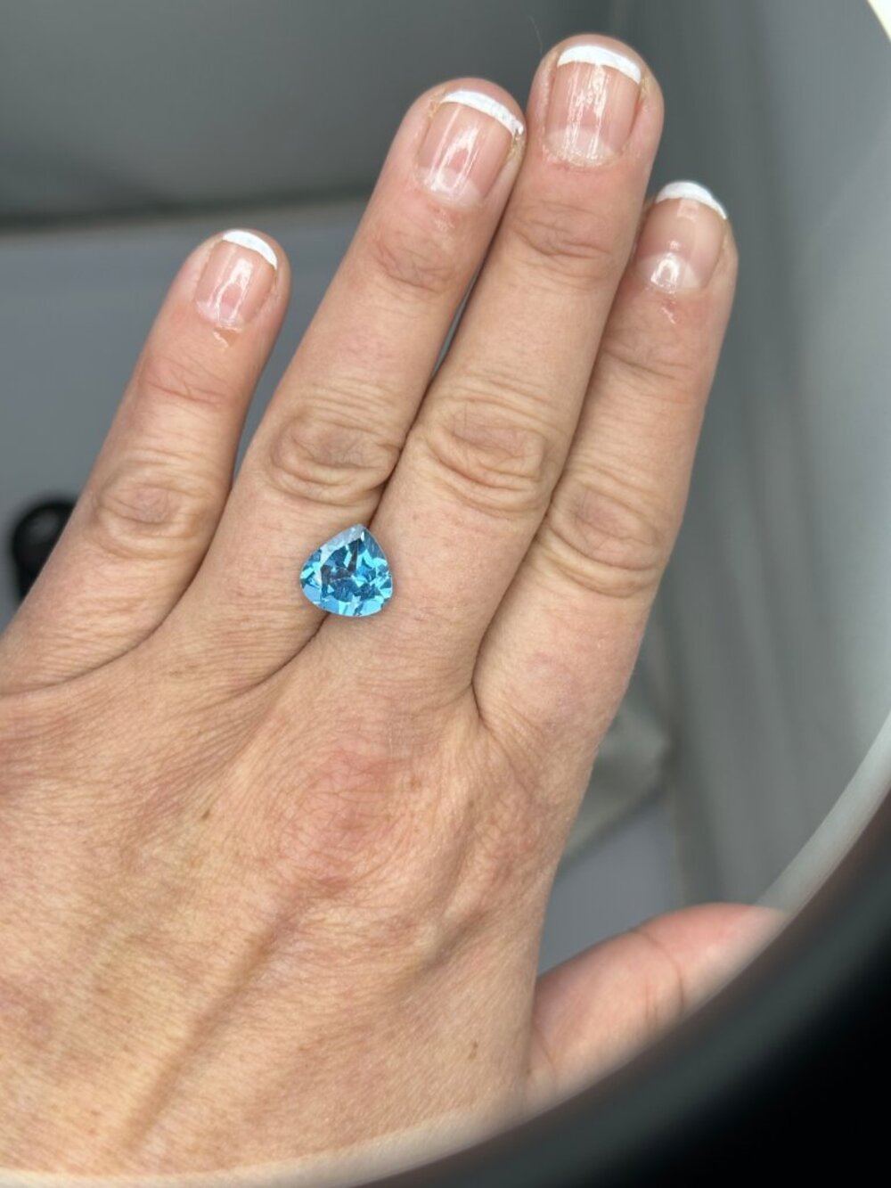 Cool Water Blue Aquamarine Gem